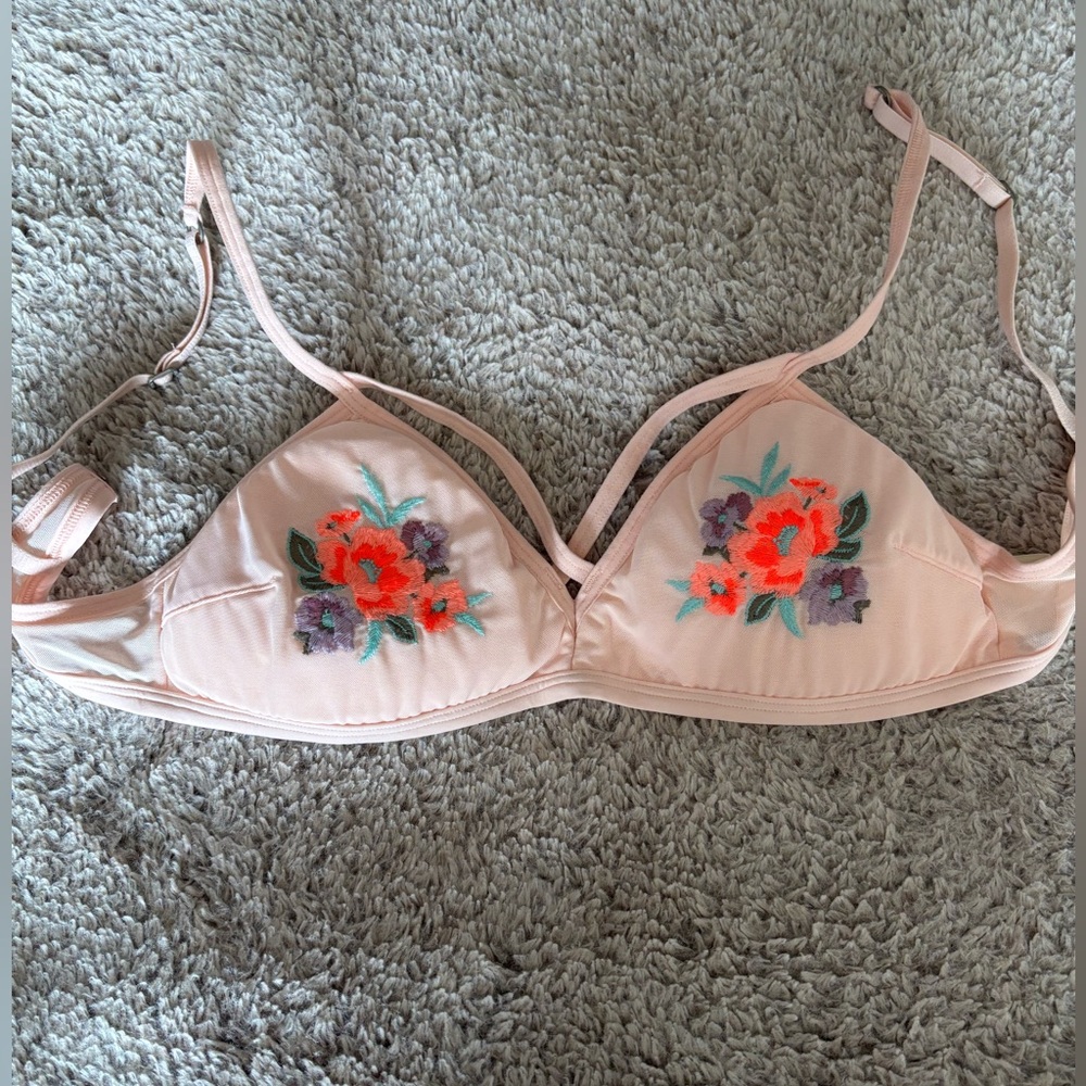 Small pink floral Gilly Hicks Bralette